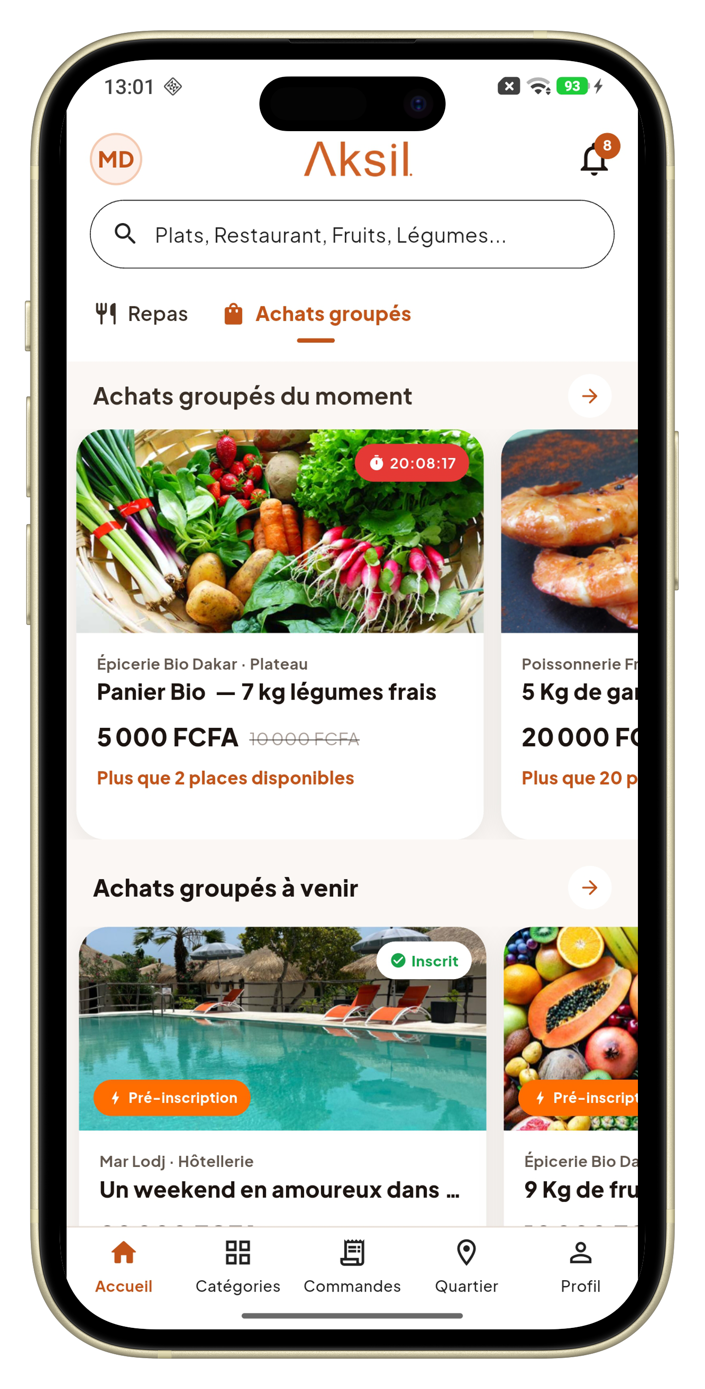 Achat groupé sur Aksil